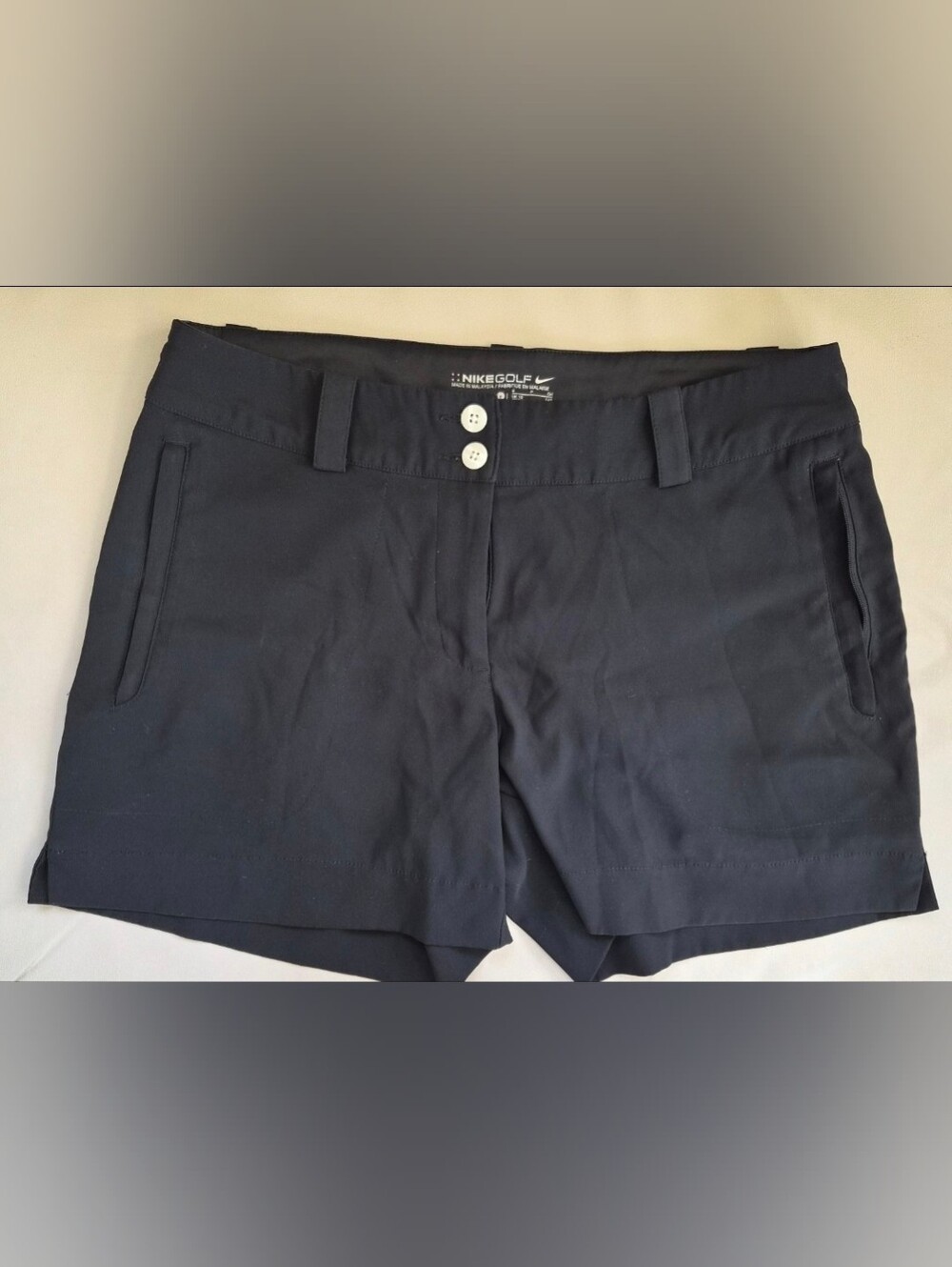 Nike Golf Dri-Fit Women's Shorts Size 6 Black Zipper Pockets